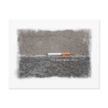 Wer aufhört, gewinnt in der letzten Zigarette gege