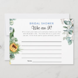 Wer bin ich Brautparty Game Einladung