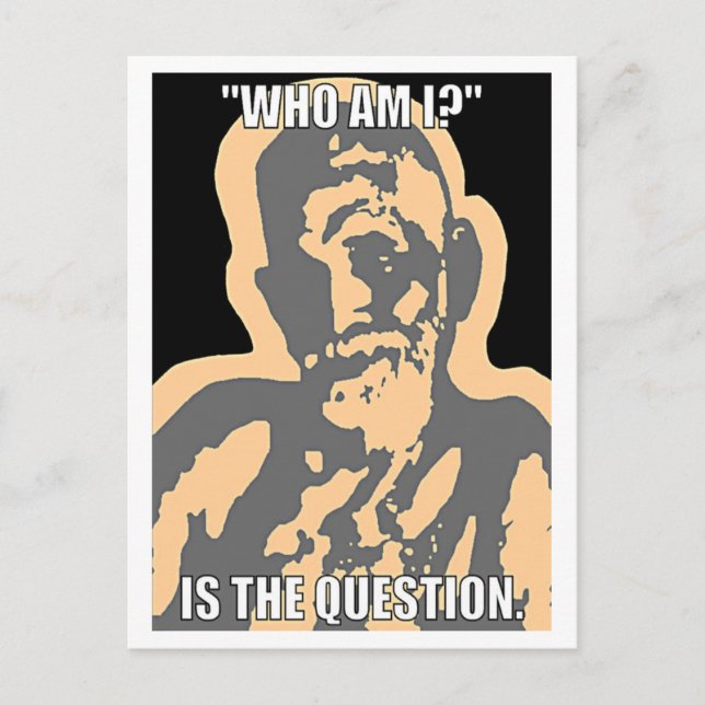 Wer bin ich? Postkarte (Vorderseite)