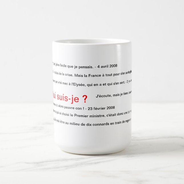 Wer bin ich? Sarkozy Tasse (Mittel)