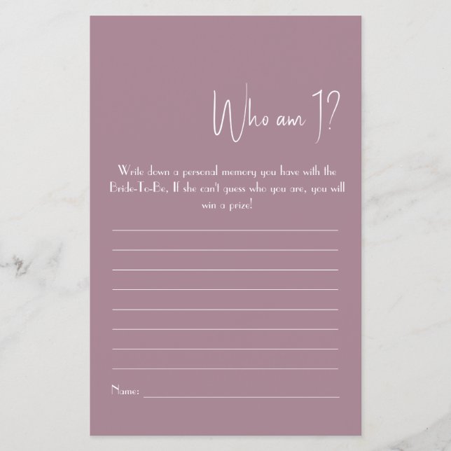 Wer bin ich? Showspiel-Flyer Flyer (Vorne)