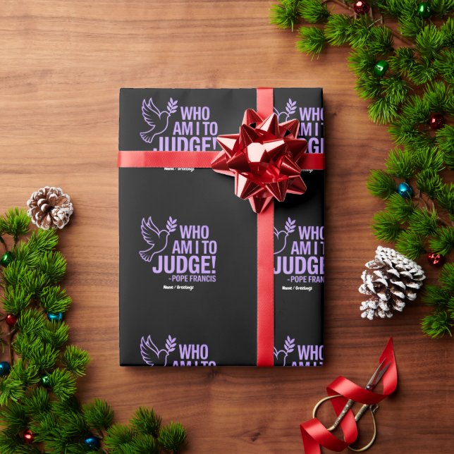 Wer bin ich, um Papst Franziskus Zitat zu beurteil Geschenkpapier (Feiertagsgeschenk)