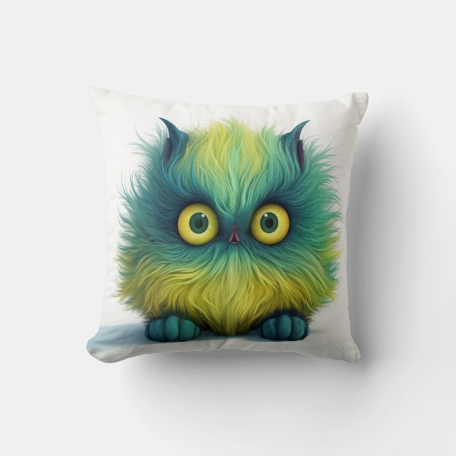 Wer bin ich? Unscharfe Kreatur 2 Verschiedene Bild Kissen (Vorderseite)