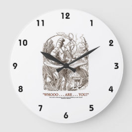 Wer...bist du? (Alice und die Raupe) Runde Wanduhr