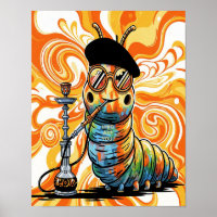 Wer bist du? Raupe mit Hookah