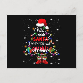 Wer braucht Santa, wenn man Grammatik hat Ankündigungspostkarte