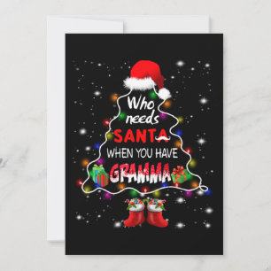 Wer braucht Santa, wenn man Grammatik hat Feiertagskarte