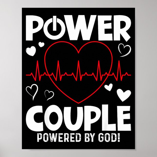 Wer Couple Christian Couples Matching Valentines D Poster (Vorne)