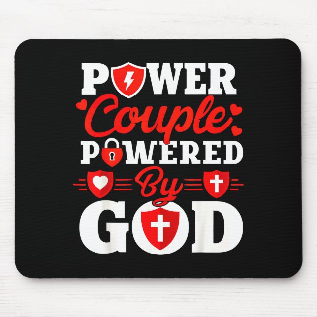 Wer Couple Wered By God Christian Couples Matching Mousepad (Vorne)