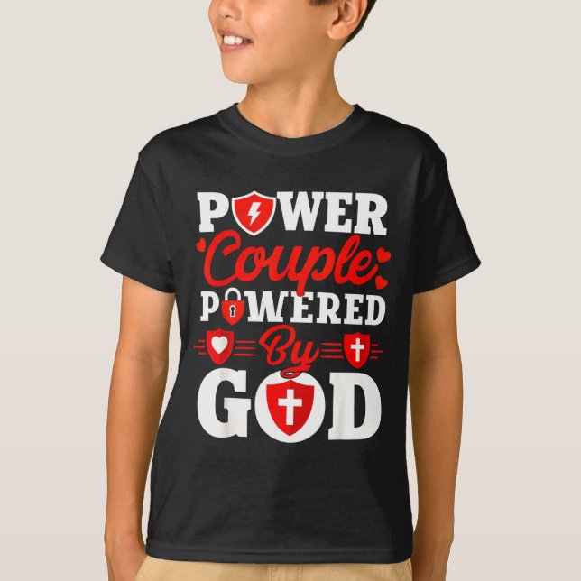 Wer Couple Wered By God Christian Couples Matching T-Shirt (Vorderseite)