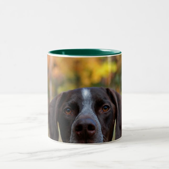 Wer Dat Hund? Zweifarbige Tasse (Mittel)