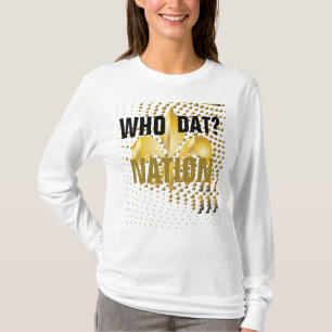 Wer datiert? Nation/goldene Herzen schwarzer Akzen T-Shirt