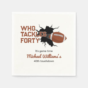 Wer den vierzigsten Funny Football am 40. Geburtst Serviette