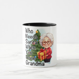 Wer den Weihnachtsmann braucht, wenn man Großmutte Tasse