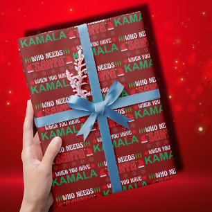 Wer den Weihnachtsmann braucht, wenn man Kamala Ha Geschenkpapier