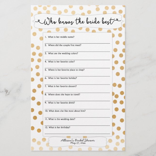 Wer die Braut kennt, sagte sie sagte Golddot 3983 (Vorderseite)