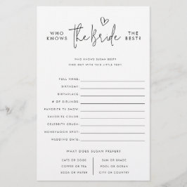 Wer die Bride kennt, die Minimalistische Papierspi Flyer