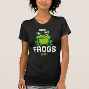 Wer die Frösche aus Niedlichen Froschpixeln Gelass T-Shirt