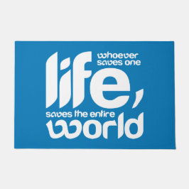 Wer ein Leben rette Fußmatte