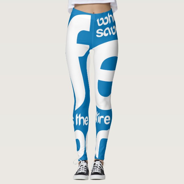 Wer ein Leben rette Leggings (Vorderseite)