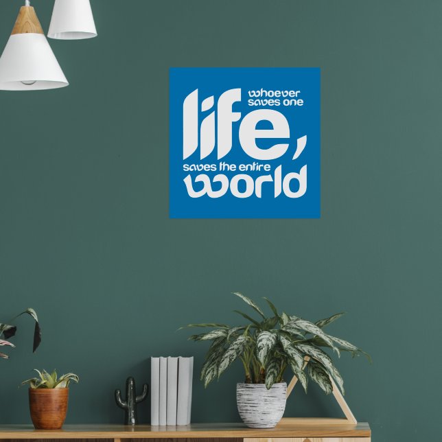 Wer ein Leben rette Poster (Wohnzimmer 1)
