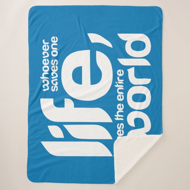 Wer ein Leben rette Sherpadecke (Vorderseite)