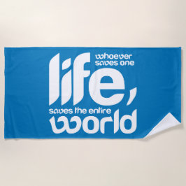 Wer ein Leben rette Strandtuch