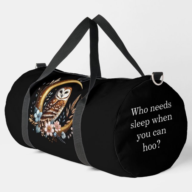 Wer ein schläfendes Owl-Design braucht Duffle Bag (Linke Ecke)
