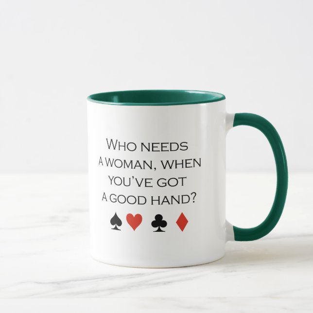 Wer eine Frau benötigt, wenn Sie eine gute Hand Tasse (Rechts)
