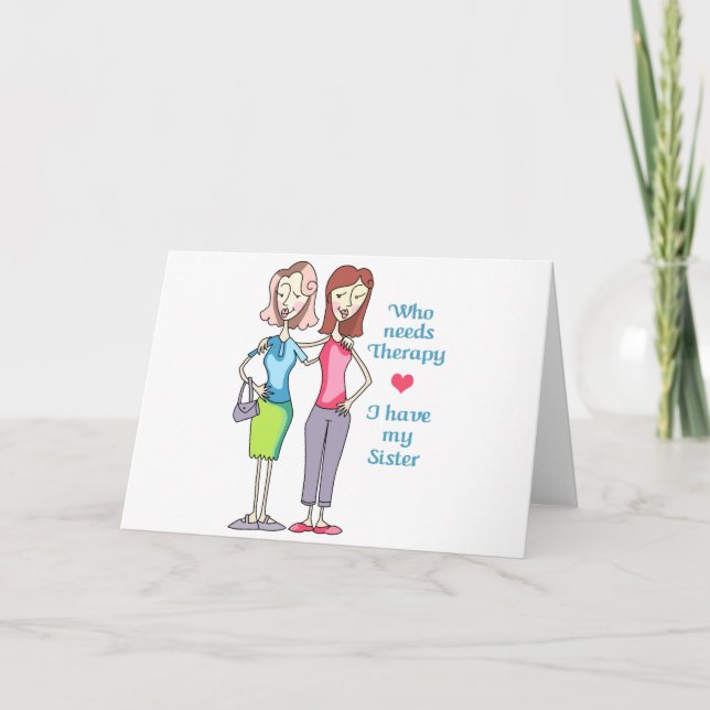 Wer eine Therapie braucht Karte (Vorderseite)
