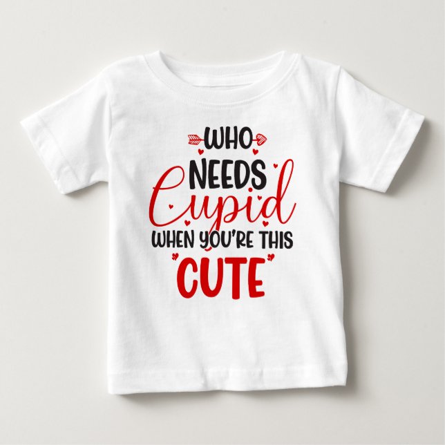 Wer einen Cupid Valentine's Day Baby T - Shirt bra (Vorderseite)