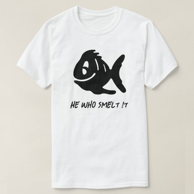 Wer es T - Shirt riecht (Design vorne)