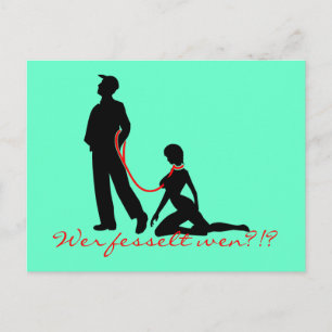 Wer fesselt wen? postkarte