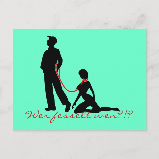 Wer fesselt wen? postkarte (Vorderseite)