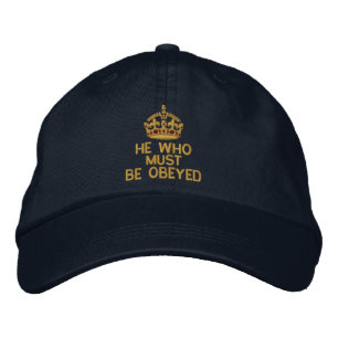 Wer gehorcht werden muss, Behalte Calm Crown Bestickte Kappe