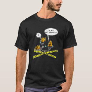 Wer geschnitten den Käse Käse Pun Word Play Furz V T-Shirt