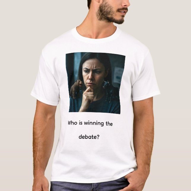 Wer gewinnt die Debatte? T-Shirt (Vorderseite)