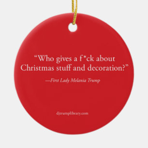 "Wer gibt ein F*ck About Christmas" Circle Ornamen Keramik Ornament