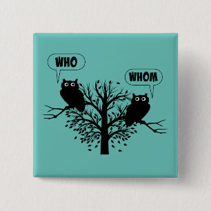 Wer Grammar Owls English Style Spaß Button