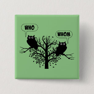 Wer Grammar Owls English Style Spaß Button