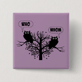 Wer Grammar Owls English Style Spaß Button