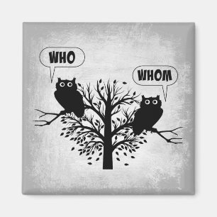 Wer Grammar Spaß Owls Magnet