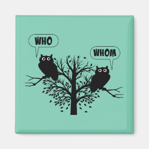 Wer Grammar Spaß Owls Magnet
