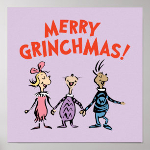 Wer hält Händchen Frohe Grinchmas Poster