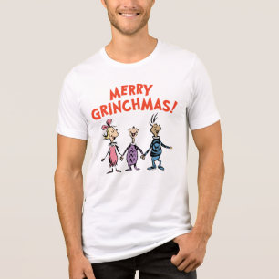 Wer hält Händchen Frohe Grinchmas Tri-Blend Shirt