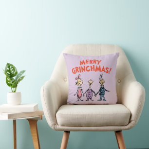 Wer Händchen hält, frohe Grinchmas Kissen