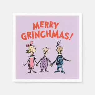 Wer Händchen hält Frohe Grinchmas Serviette