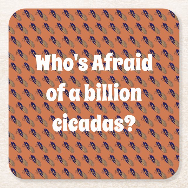 Wer hat Angst vor einer Milliarde Kikadas? Rechteckiger Pappuntersetzer (Vorderseite)