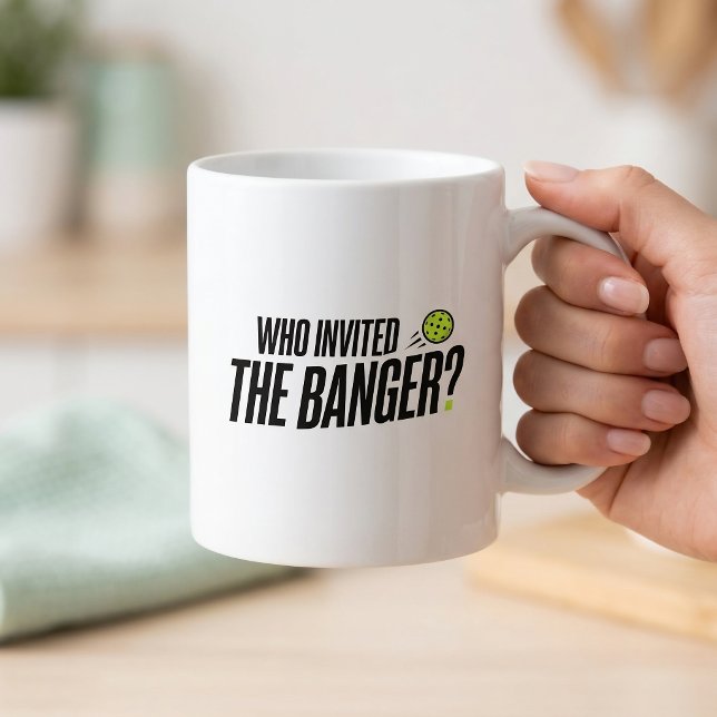 Wer hat den Banger eingeladen? Pickleball-Tasse Kaffeetasse (Von Creator hochgeladen)