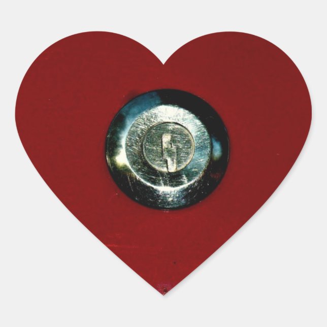 Wer hat den Schlüssel? Herz-Aufkleber (Vorderseite)